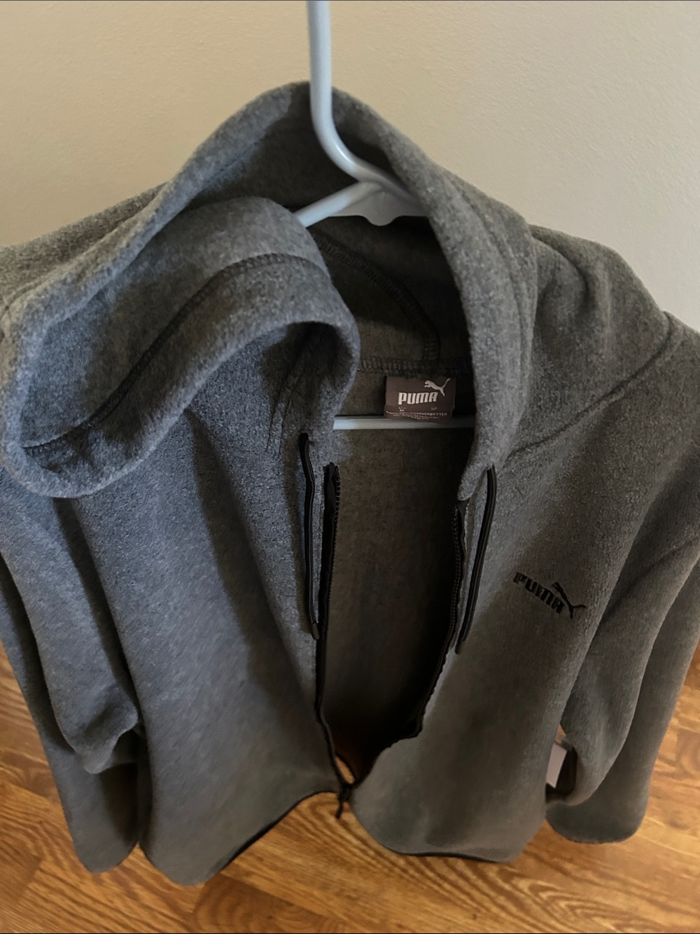 Puma Gray Hooded Full-Zip Jacket